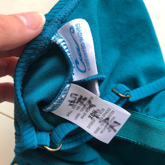 💘NWOT!! California Waves Ribbed Tie Swimsuit - Picture 7 of 8